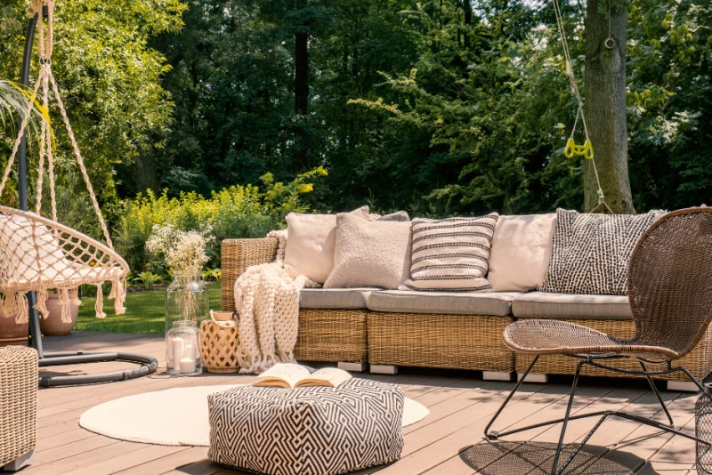 miękkie meble ogrodowe
